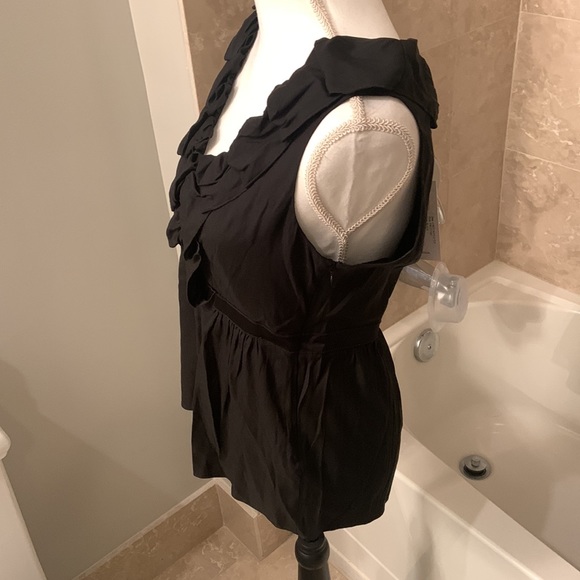 Rebecca Taylor Silk V- Neck Ruffle Top - Picture 5 of 14